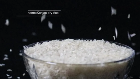 Riz Shirataki faible en gras, riche en fibres alimentaires, riz Konjac sec